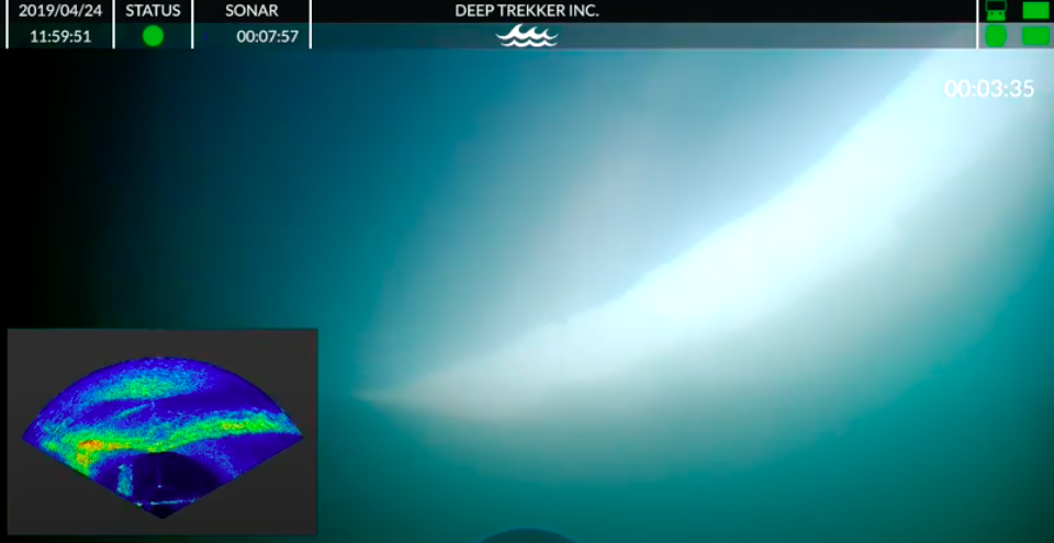 Image from DTG3 controller of underwater sonar