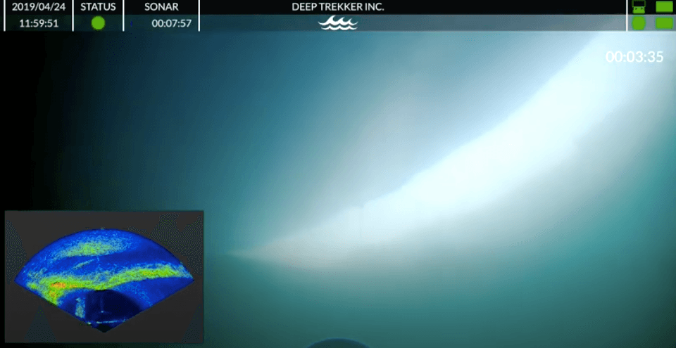 Зображення з контролера DTG3 підводного сонара