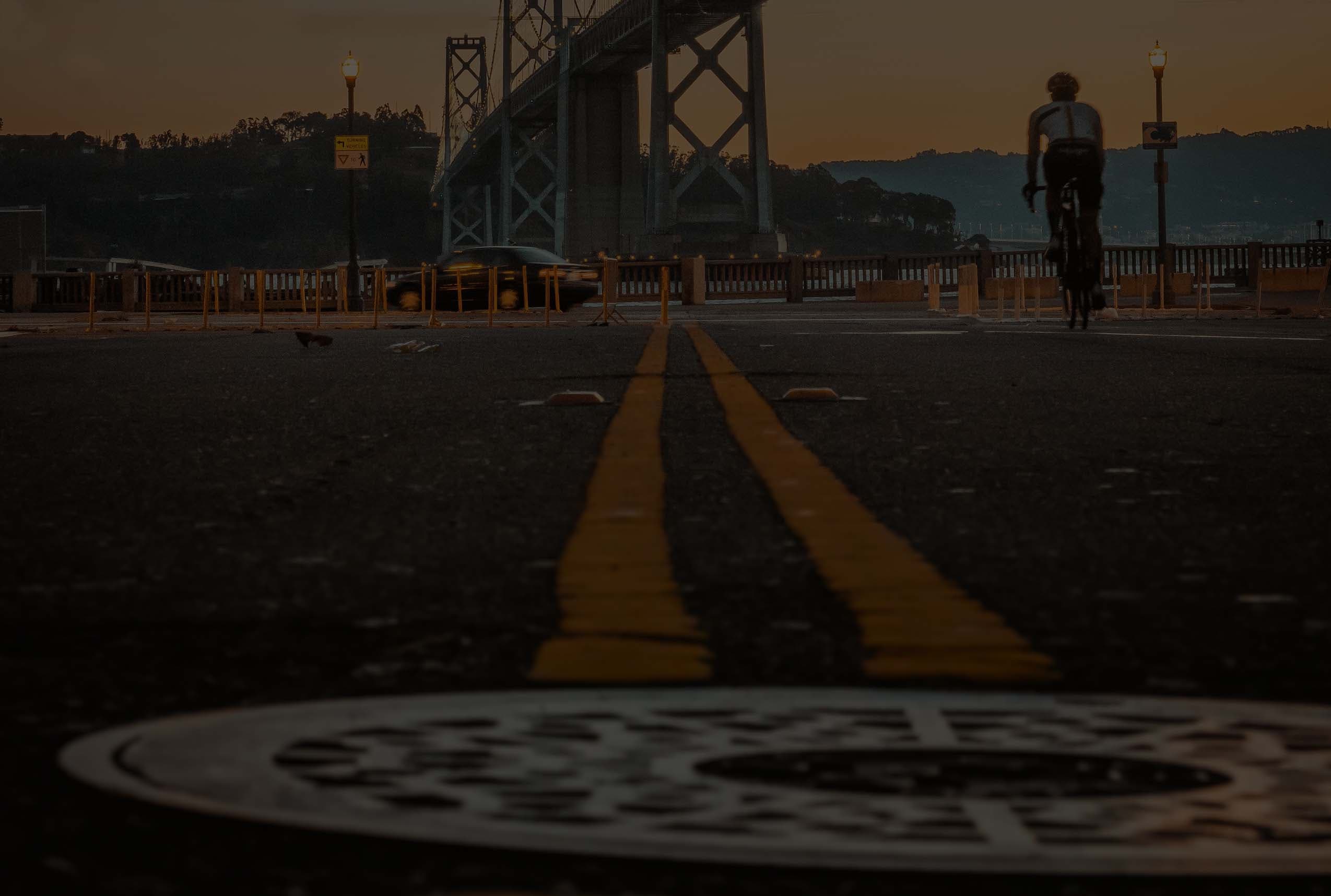 manhole on city road