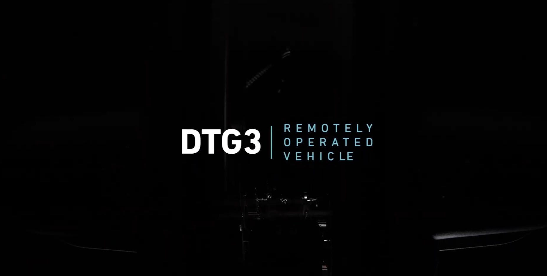 Black cover with the words "DTG3 Remotely Operated Vehicle" written in light blue 