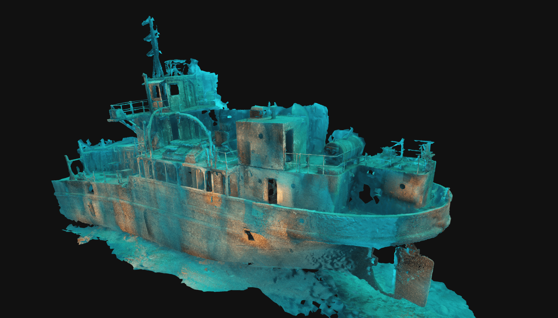 3D model with DT cam (ship)
