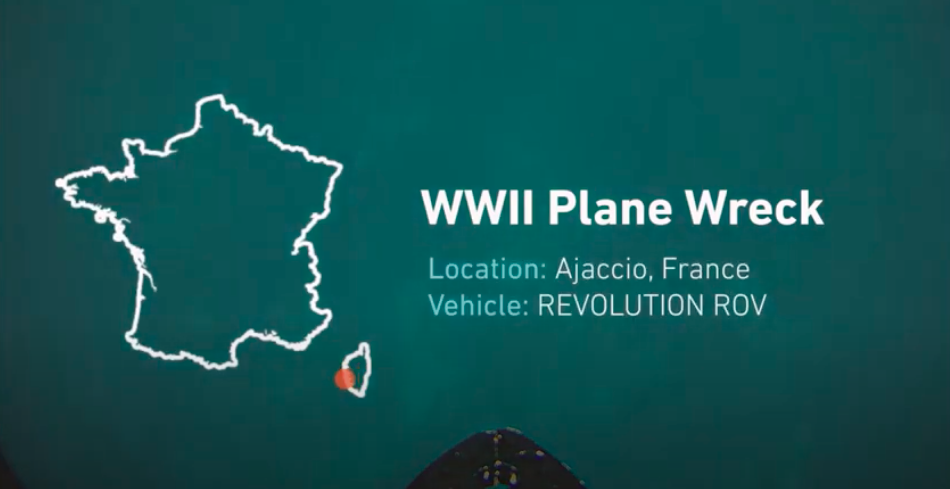 Blue background with "WWII Plane Wreck" title 