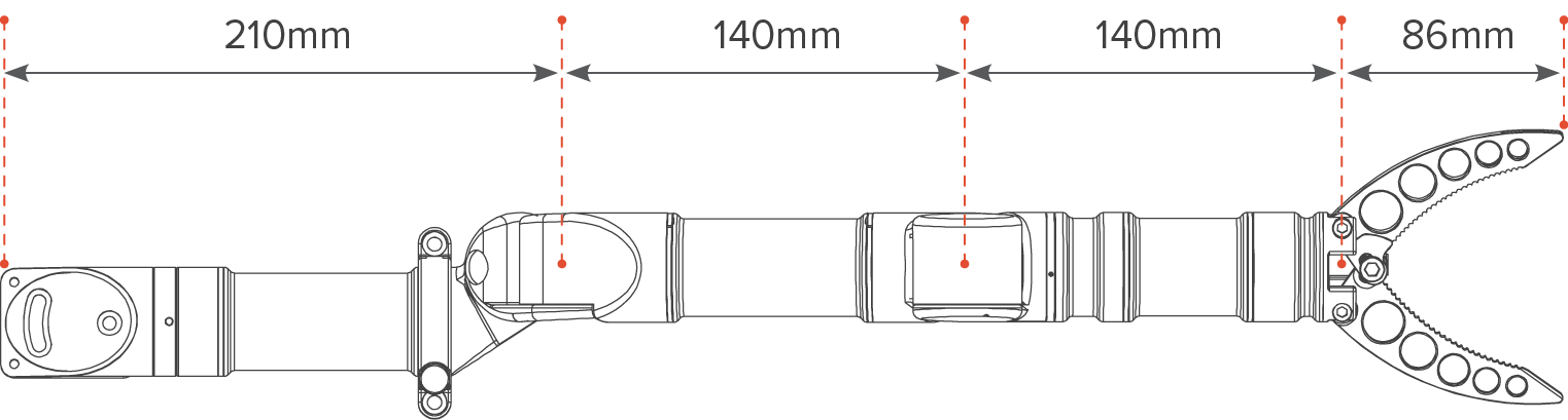 Arm Specifications 2D view