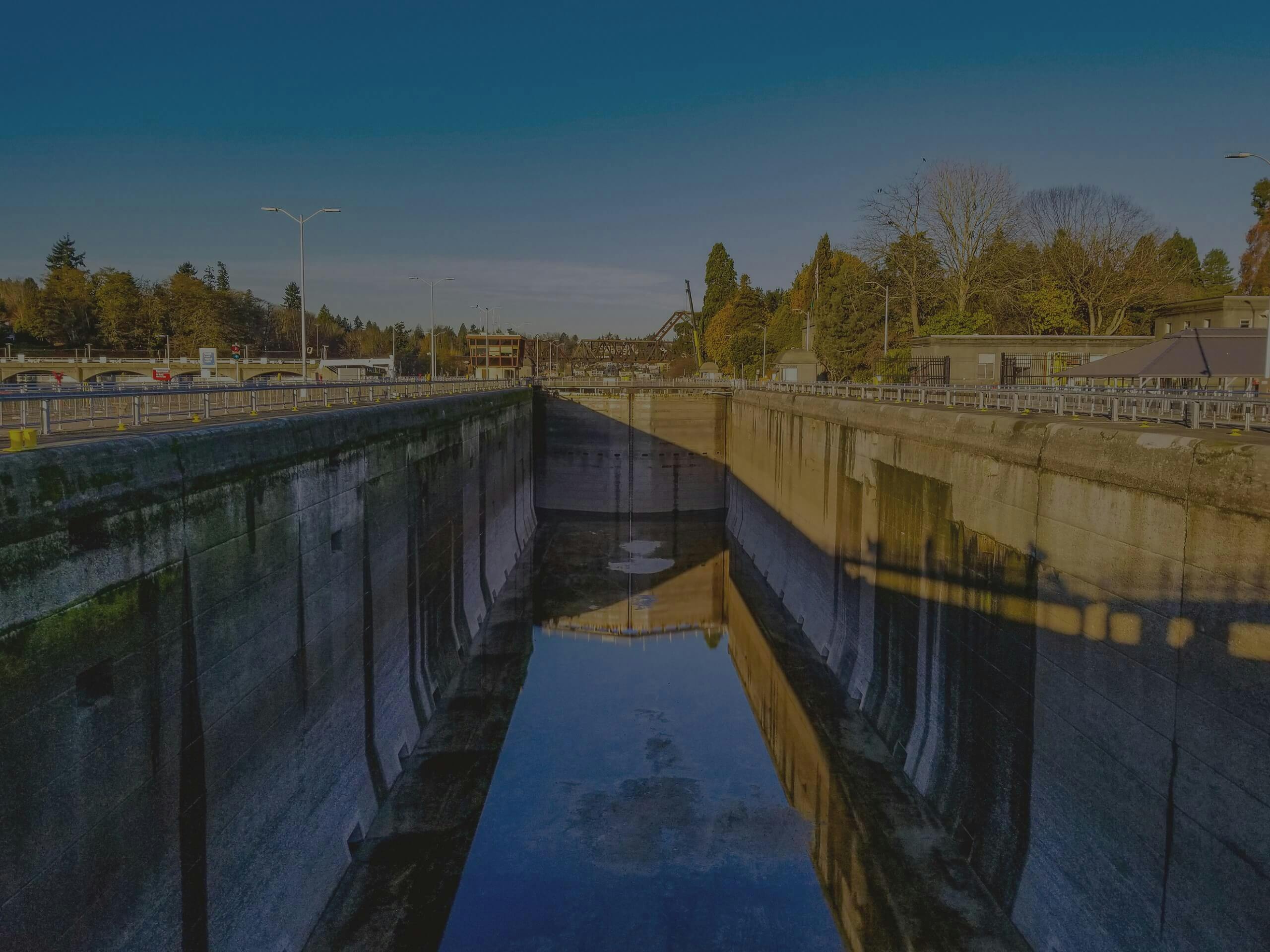 Image of a dam and lock