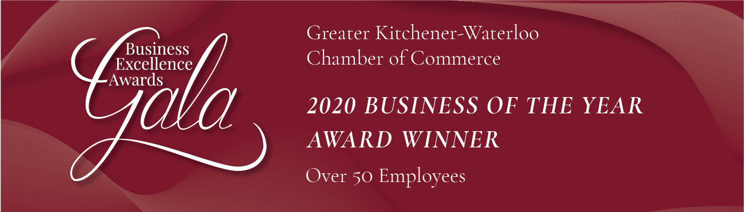 logo for Kitchener-Waterloo Business Excellence Awards 2020Business of the Year (Over 50 Employees)
