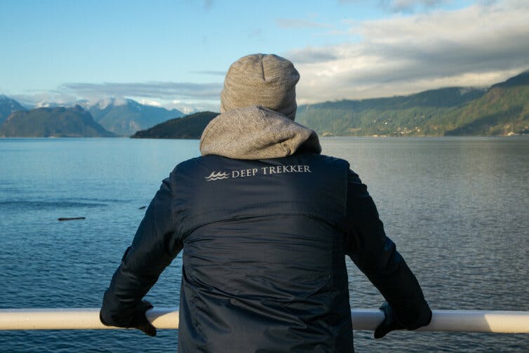 Image of Deep Trekker logo on a jacket