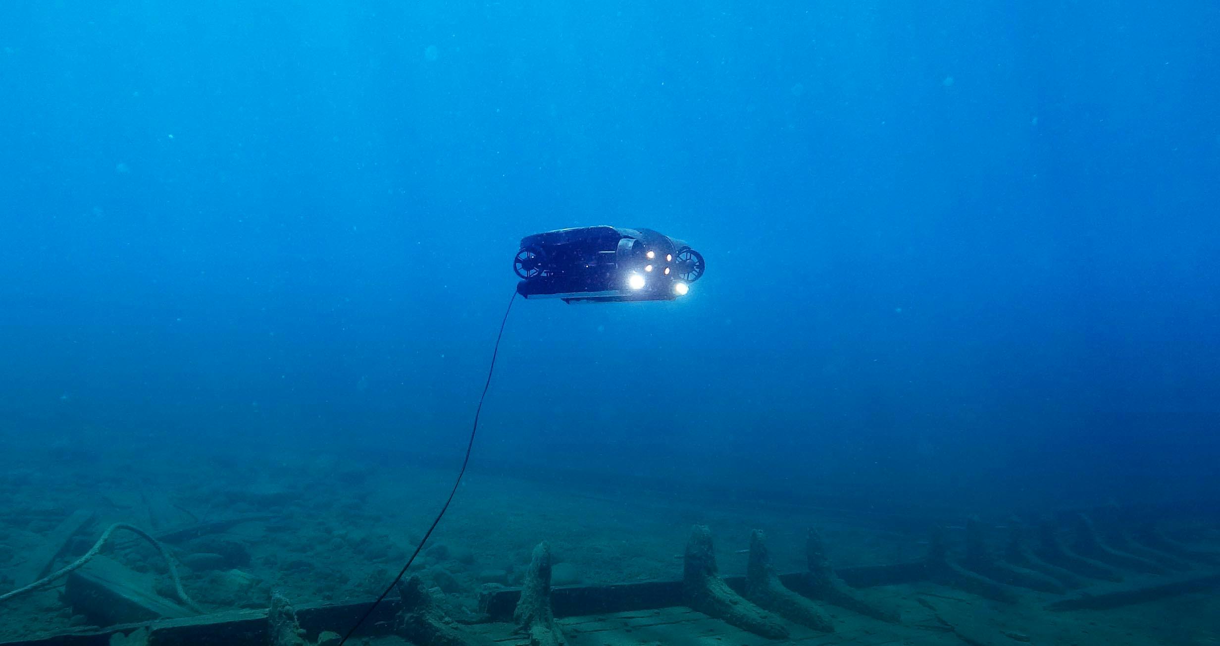 Deep Trekker Revolution ROV driving underwater