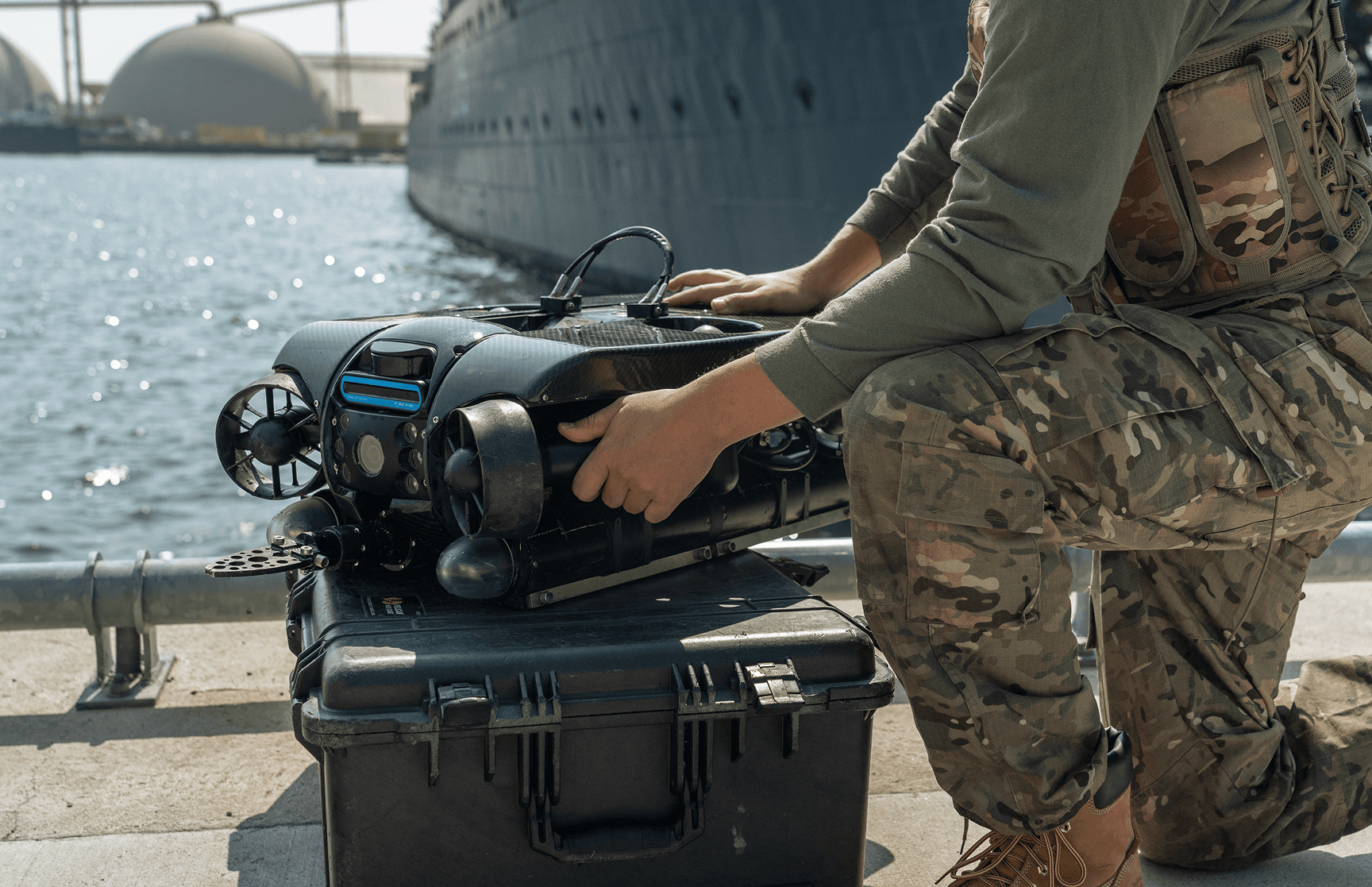 JCD7199, revolution on top of a case, with military